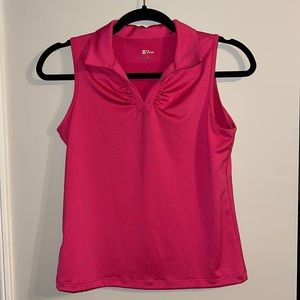 Tail kids size large collared pink tank workout top